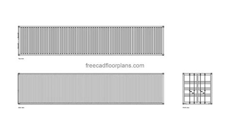 40 ft. Shipping Container - Free CAD Drawings