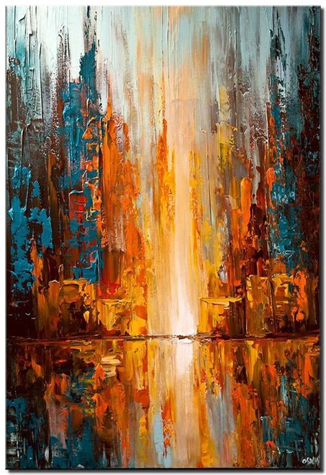 Abstract Paintings by Osnat Fine Art - City Lights | Dipinti artistici ...