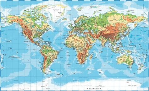 Mapa Mundi Físico 150x90cm Adhesivo Full Resolución | Cuotas sin interés