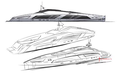 Yacht design sketches | Yacht design, Boat design, Yacht