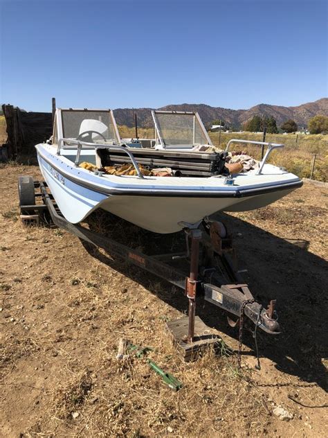 Glasspar tri hull boat trailer included $800 obo for Sale in Tehachapi ...