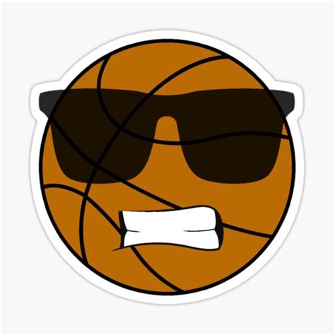 "Basketball face emoji" Sticker for Sale by FindYourSport | Redbubble