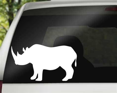 Rhino Decal Sticker for Car Laptop or Wall Vinyl Gift | Etsy