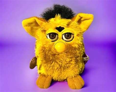 Vintage 1998 Furby Tiger Electronics Lizard Yellow Brown Electronic ...