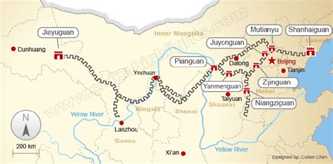 Great Wall of China Maps: 26 Location & History Maps | Great wall of ...