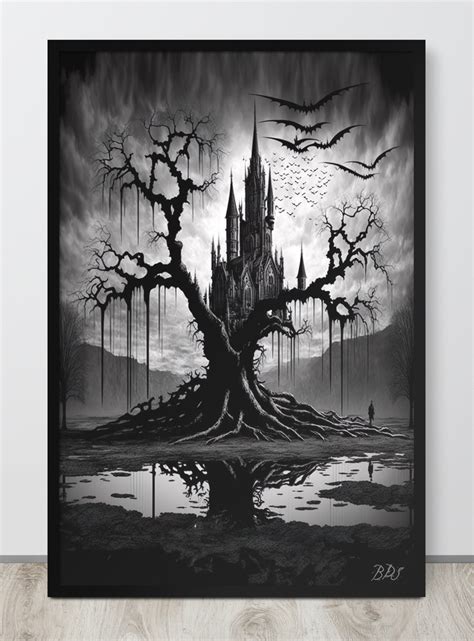 Printable Tree of Horrors Gothic Landscape Horror Art - Etsy