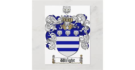 Wright Coat of Arms / Wright Family Crest Postcard | Zazzle