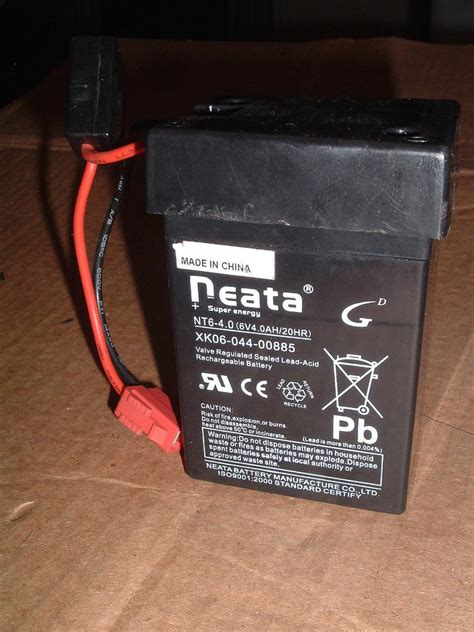 Kid Trax NEATA 6v 6 volt Battery - NT6-4.0 (6V4.0AH/20HR) XK06-044 ...