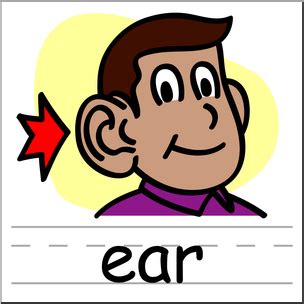 Clip Art: Basic Words: Ear Color (poster) – Abcteach