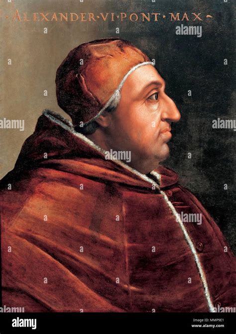 Portrait of Pope Alexander VI. Pope Alexander Vi Stock Photo - Alamy