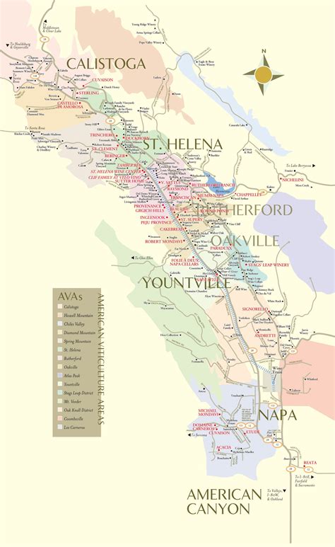 Printable Napa Winery Map - Printable Maps