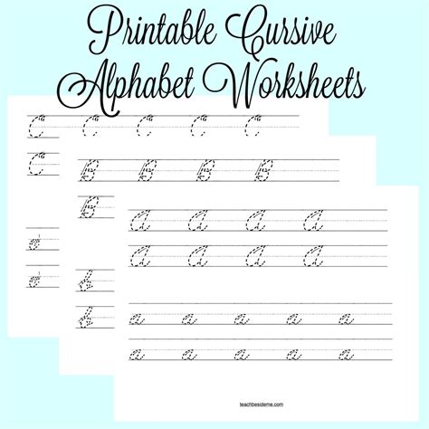 Cursive Alphabet Sheet | Download Printable Cursive Alphabet Free!