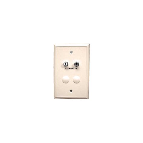 Ivory Cat5 Wall Plate with Dual RCA Audio