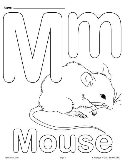 Letter Mm Coloring Pages