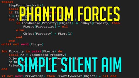 PHANTOM FORCES | HACK/SCRIPT | SIMPLE SILENT AIM AUGUST 2021 - YouTube