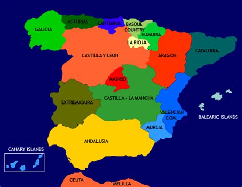 Geographical Regions In Spain