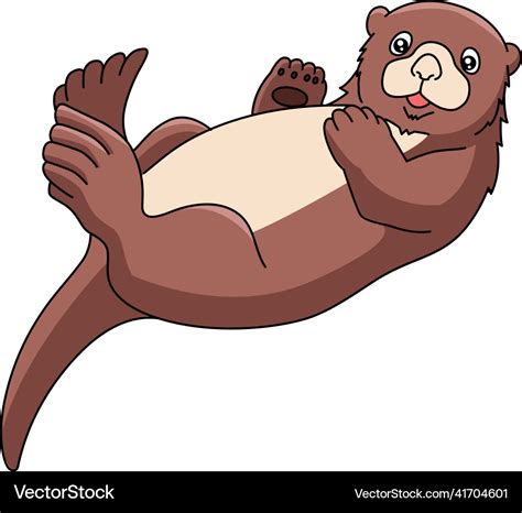 Sea otter cartoon clipart Royalty Free Vector Image