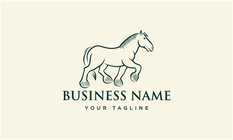 hand drawn horse logo design 29179880 Vector Art at Vecteezy