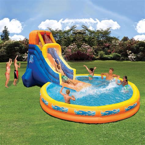 Backyard Water Slide Inflatable : MagicTimeInternational Triple River ...