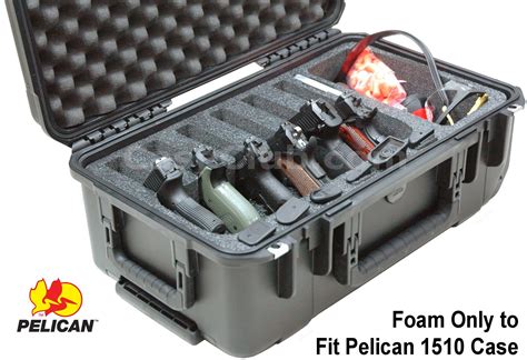 6 Pistol & Accessory Foam Only for the Pelican™ 1510 Case - Case Club