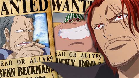 Red Hair Pirates Bounties In One Piece (Shanks Crew Bounties) - YouTube