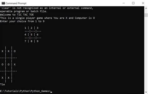 Rock Paper Scissors and Tic Tac Toe Game Using Python | SourceCodester