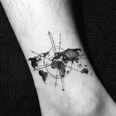 40 Geometric Compass Tattoo Designs For Men - Cool Geometry Ideas