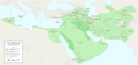 Map of the fragmented Abbasid empire, with areas still under direct ...