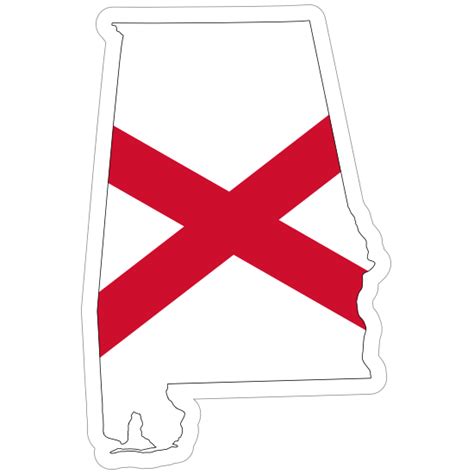 Alabama Flag State Sticker