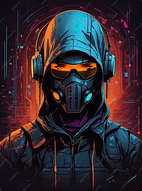 Premium AI Image | Cyberpunk Hacker Vector Illustration