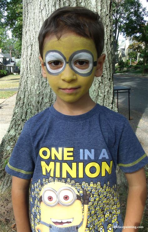 Minion Face Paint - www.fififacepainting.com | Minion face paint, Face ...