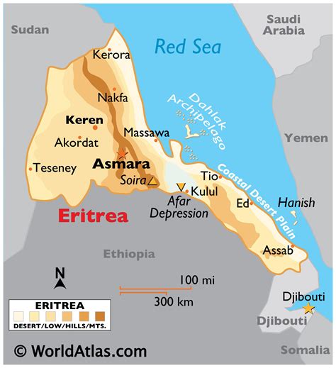 Eritrea Tourist Map