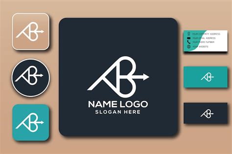 Premium Vector | Ab monogram logo template