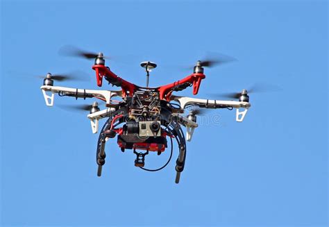 Flying Drone Video Camera Spy Stock Image - Image of film, equipment ...