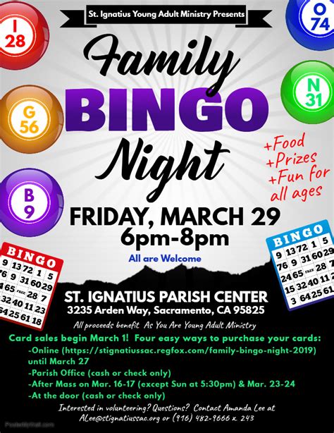 Family Bingo Night - St. Ignatius Parish School