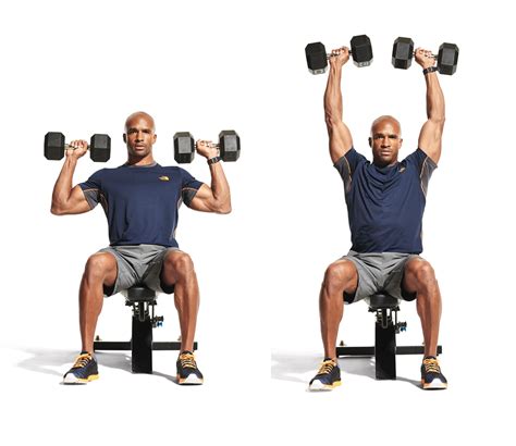 Seated dumbbell overhead press Video - Watch Proper Form, Get Tips ...