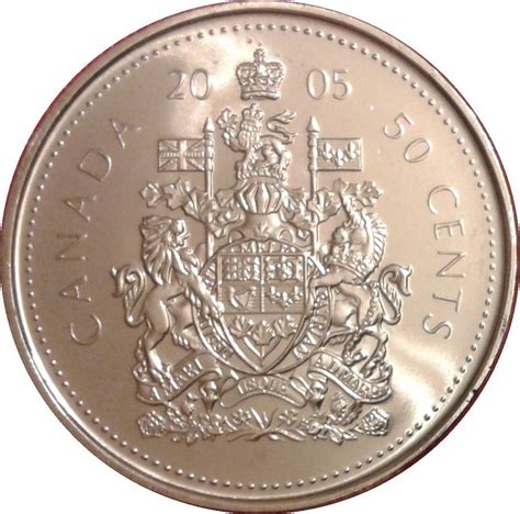 50 Canadian Cents Coin - Foreign Currency