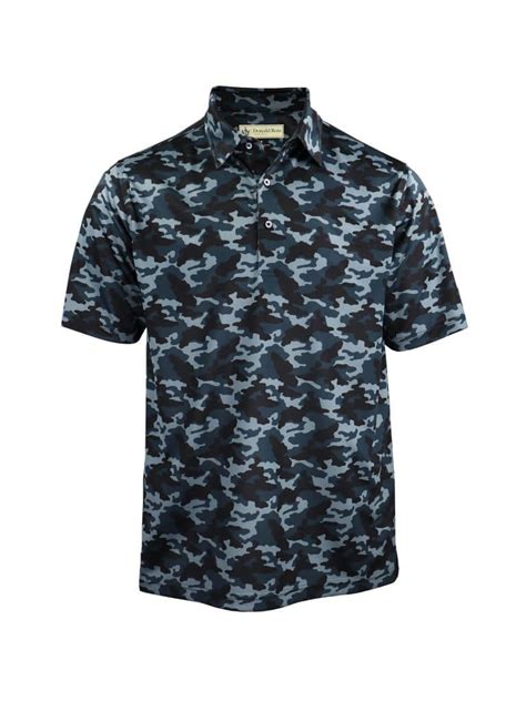 Men's Camo Print Jersey Golf Shirt | Performance Golf Polo | Short-Sleeve