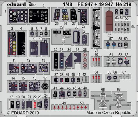He 219 cockpit detail set