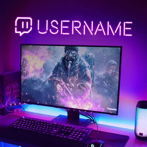 Buy Custom Twitch Neon Sign, Personalized Gamer Tag LED Neon Light ...