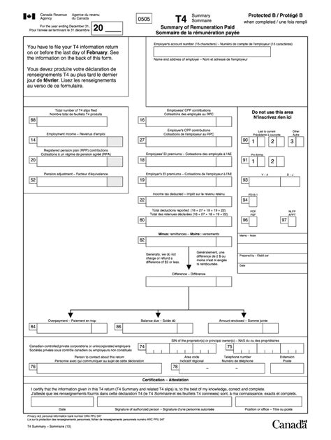 T4 Summary Fillable Form - Fill Out and Sign Printable PDF Template ...