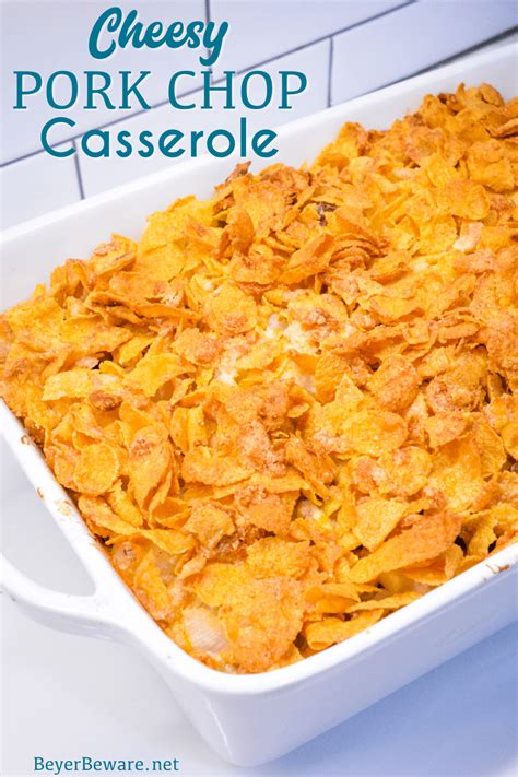 Cheesy Pork Chop Casserole - How to Use Leftover Pork Chops