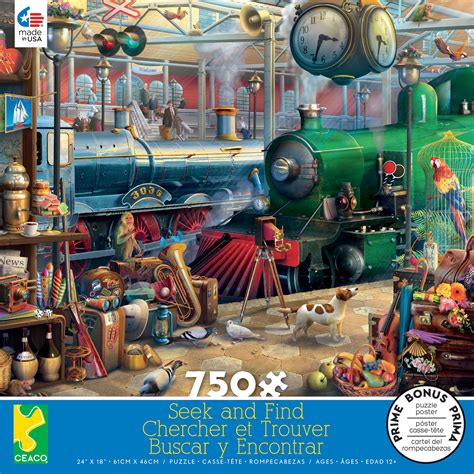 Ceaco - Seek And Find - Train Station - 1000 Piece Jigsaw Puzzle ...