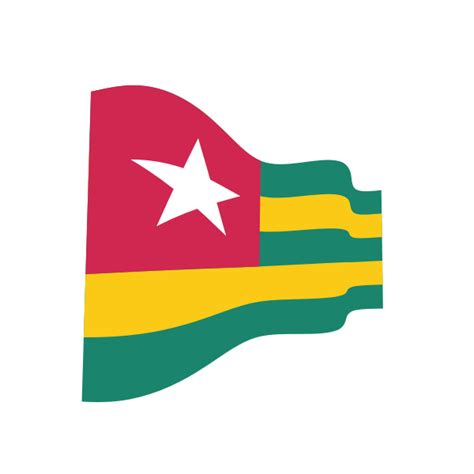 Waving flag of Togo | Free SVG