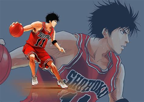 HD wallpaper: rukawa kaede, basketball, slam dunk, Anime, sport, young ...