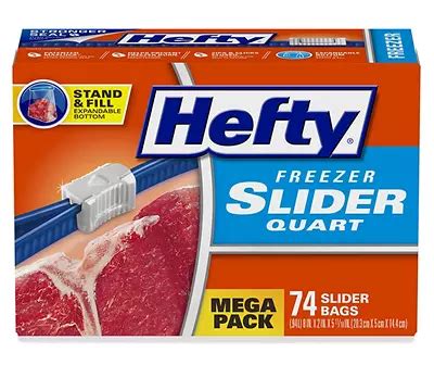 Hefty Quart-Size Freezer Bags, 74-Pack | Big Lots