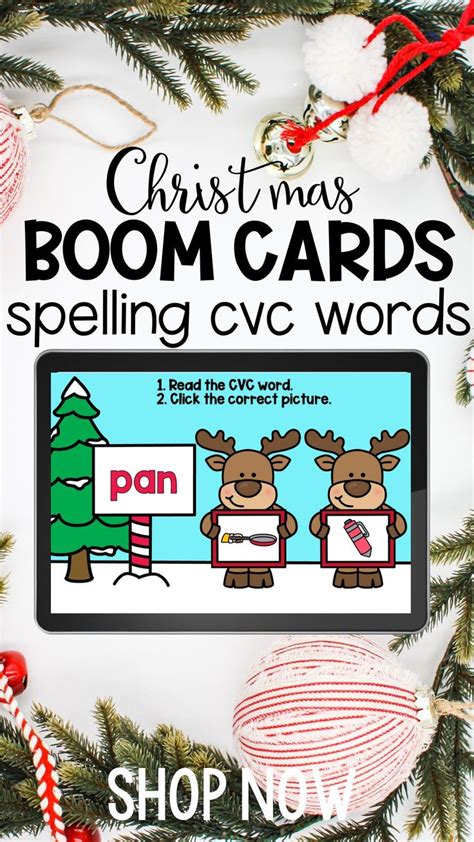 Christmas Boom Cards™ CVC Words | Cvc words, Spelling cvc words, Cvc ...