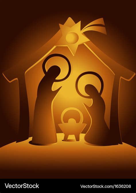 Nativity scene Royalty Free Vector Image - VectorStock