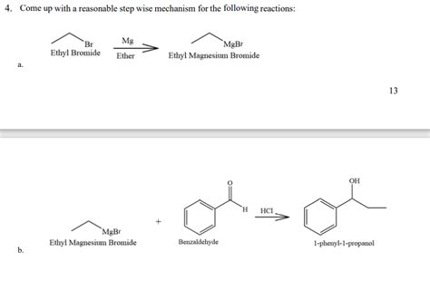 Solved 4. Come up with a reasonable step wise mechanism for | Chegg.com