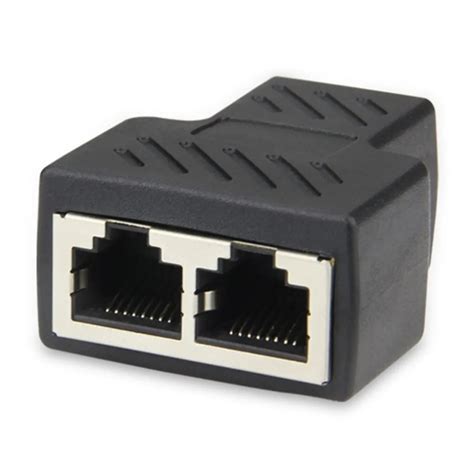 RJ45 Ethernet LAN Network Y Splitter 3 Ports Coupler Connector 1 To 2 ...